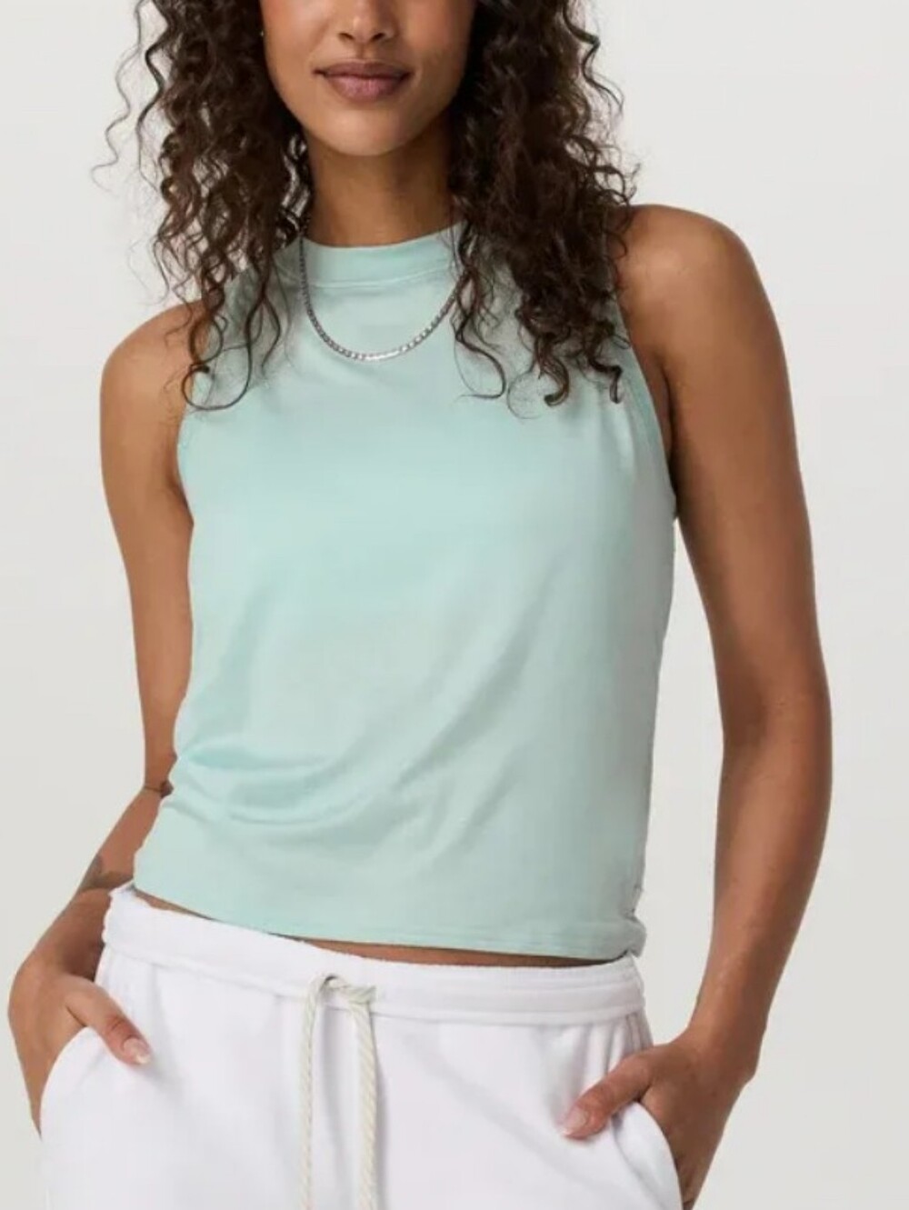 VUORI Women's Energy Top In Spearmint Heather Size XL